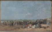 Eugene Boudin Beach Scene oil painting artist